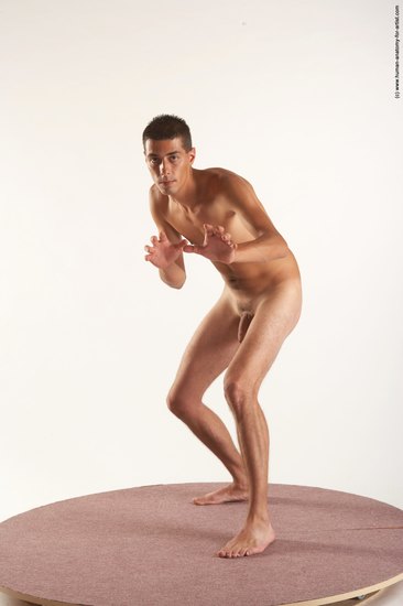 Nude Man White Standing poses - ALL Slim Short Brown Standing poses - simple Realistic