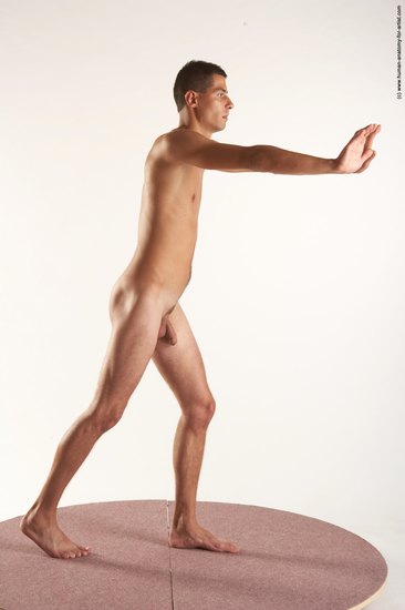 Nude Man White Standing poses - ALL Slim Short Brown Standing poses - simple Realistic