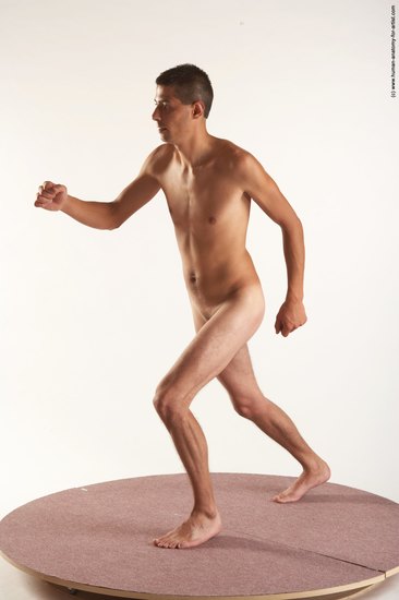 Nude Man White Standing poses - ALL Slim Short Brown Standing poses - simple Realistic