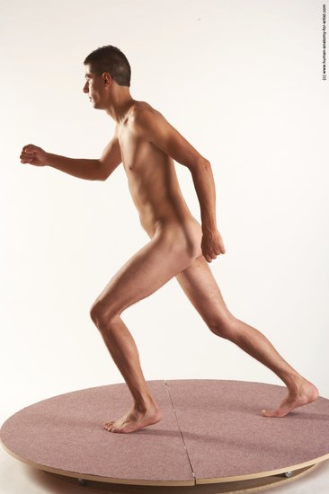 Nude Man White Standing poses - ALL Slim Short Brown Standing poses - simple Realistic