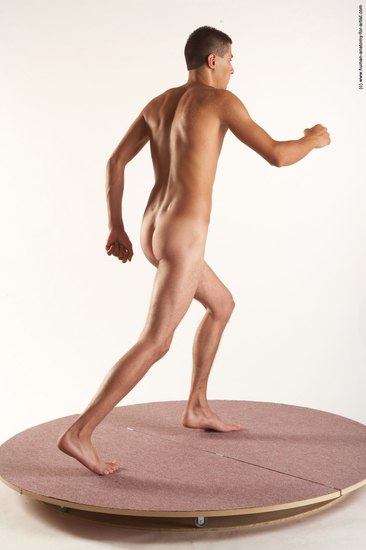 Nude Man White Standing poses - ALL Slim Short Brown Standing poses - simple Realistic