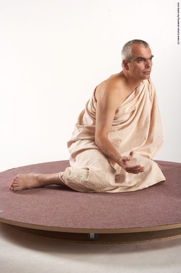 Drape Man White Sitting poses - simple Average Short Grey Sitting poses - ALL Academic