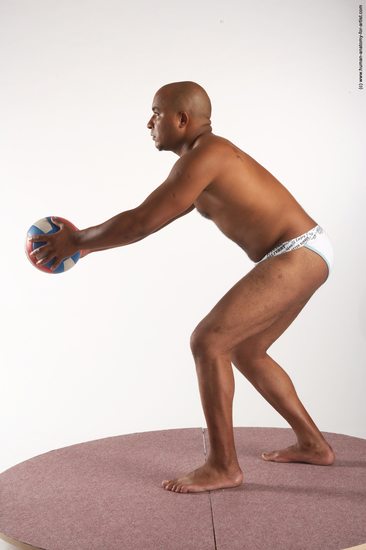 Underwear Man Black Moving poses Average Bald Academic