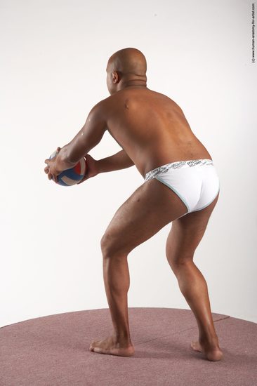 Underwear Man Black Moving poses Average Bald Academic