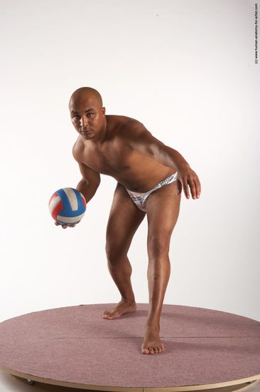 Underwear Man Black Moving poses Average Bald Academic