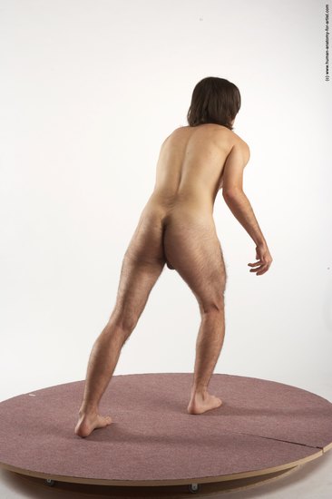 Nude Man White Standing poses - ALL Slim Medium Brown Standing poses - simple Realistic