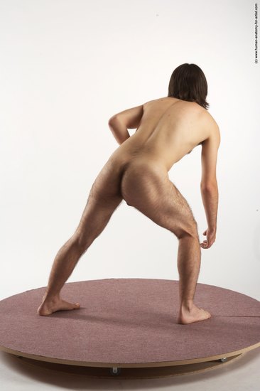 Nude Man White Standing poses - ALL Slim Medium Brown Standing poses - simple Realistic