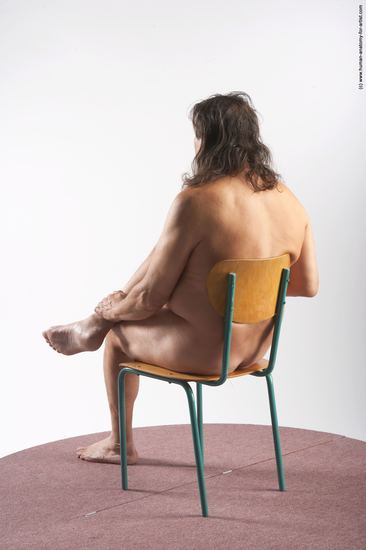 Nude Man Another Sitting poses - simple Chubby Long Grey Sitting poses - ALL Realistic