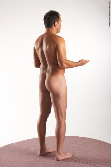 Nude Man White Standing poses - ALL Average Short Brown Standing poses - simple Realistic