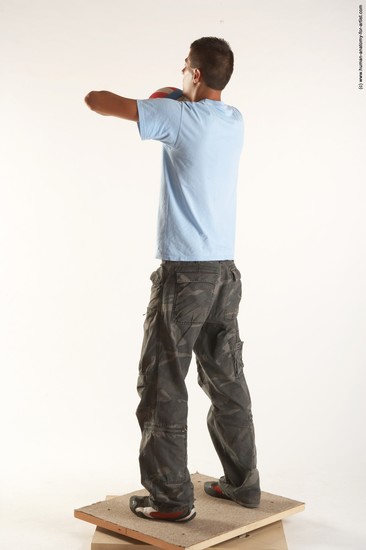 Casual Holding Man White Standing poses - ALL Slim Short Brown Standing poses - simple Academic