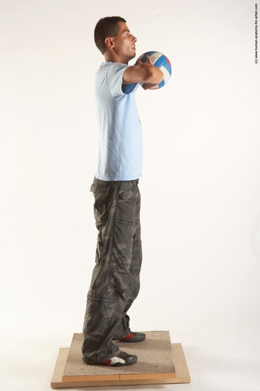 Casual Holding Man White Standing poses - ALL Slim Short Brown Standing poses - simple Academic