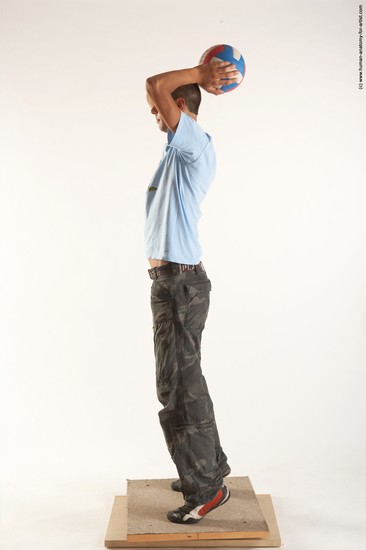 Casual Holding Man White Standing poses - ALL Slim Short Brown Standing poses - simple Academic