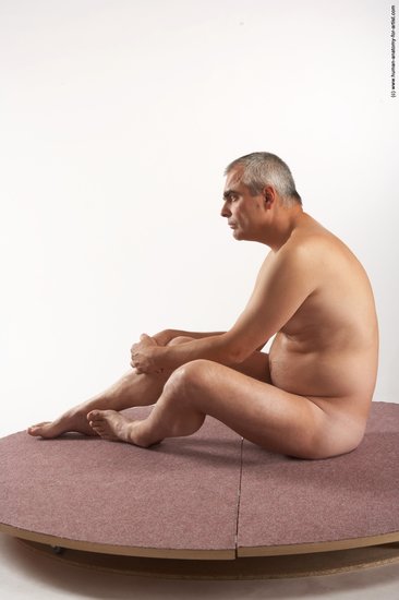 Nude Man White Sitting poses - simple Average Short Grey Sitting poses - ALL Realistic