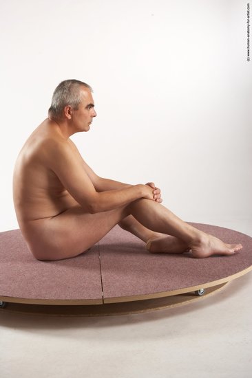 Nude Man White Sitting poses - simple Average Short Grey Sitting poses - ALL Realistic