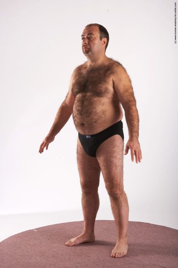 Nude Man White Standing poses - ALL Chubby Short Brown Standing poses - simple Realistic