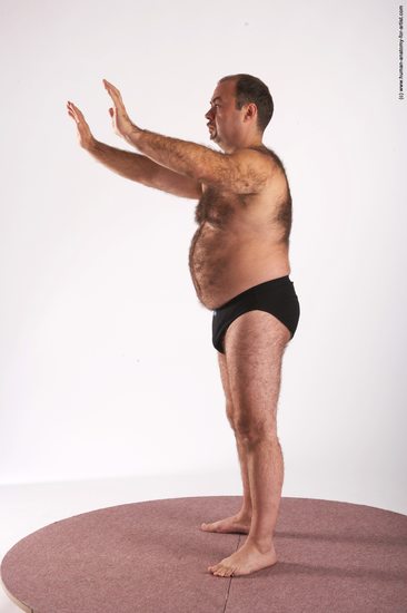 Nude Man White Standing poses - ALL Chubby Short Brown Standing poses - simple Realistic