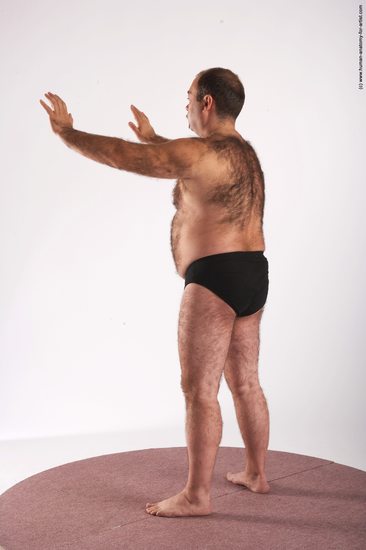 Nude Man White Standing poses - ALL Chubby Short Brown Standing poses - simple Realistic