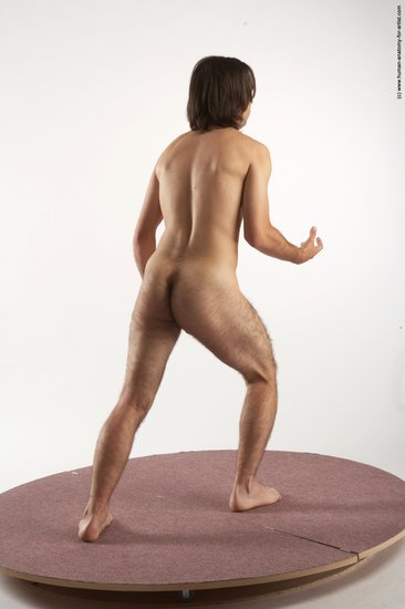 Nude Man White Standing poses - ALL Slim Medium Brown Standing poses - simple Realistic