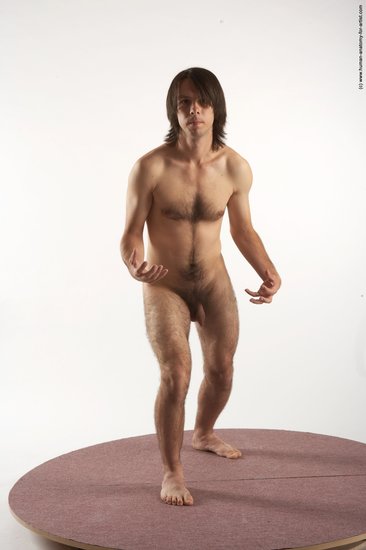 Nude Man White Standing poses - ALL Slim Medium Brown Standing poses - simple Realistic