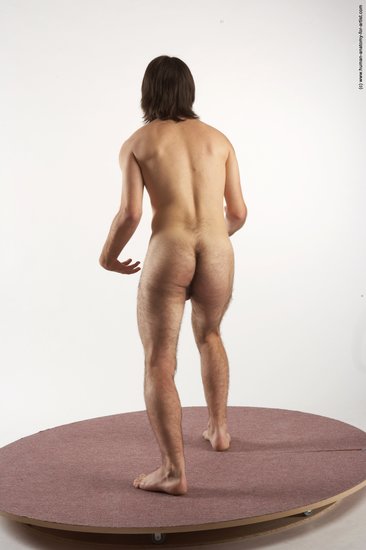 Nude Man White Standing poses - ALL Slim Medium Brown Standing poses - simple Realistic