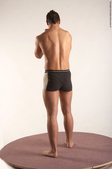 Underwear Martial art Man White Standing poses - ALL Average Short Brown Standing poses - simple Academic