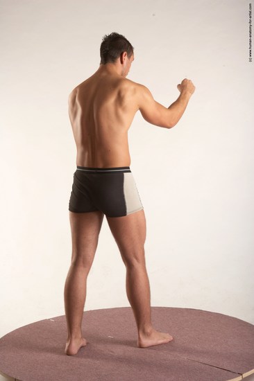 Underwear Martial art Man White Standing poses - ALL Average Short Brown Standing poses - simple Academic