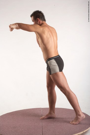 Underwear Martial art Man White Standing poses - ALL Average Short Brown Standing poses - simple Academic