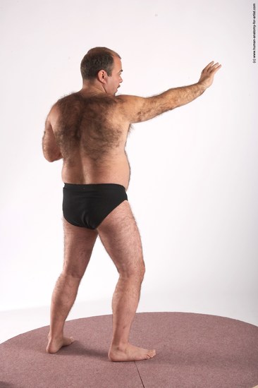 Underwear Man White Standing poses - ALL Chubby Short Brown Standing poses - simple Academic