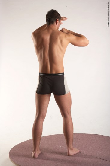 Underwear Martial art Man White Standing poses - ALL Average Short Brown Standing poses - simple Academic