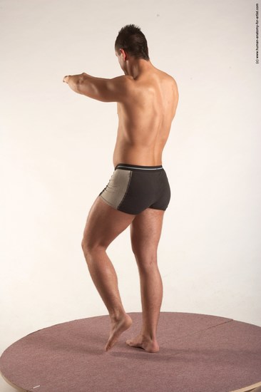 Underwear Martial art Man White Standing poses - ALL Average Short Brown Standing poses - simple Academic