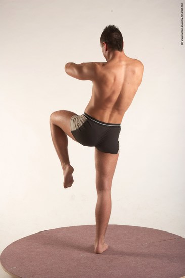 Underwear Martial art Man White Standing poses - ALL Average Short Brown Standing poses - simple Academic