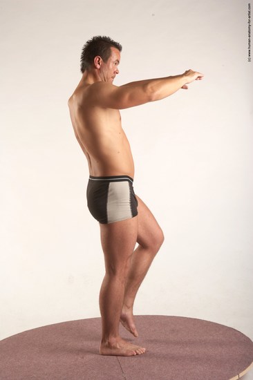 Underwear Martial art Man White Standing poses - ALL Average Short Brown Standing poses - simple Academic