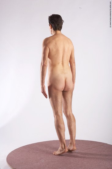 Nude Man White Standing poses - ALL Slim Short Brown Standing poses - simple Realistic