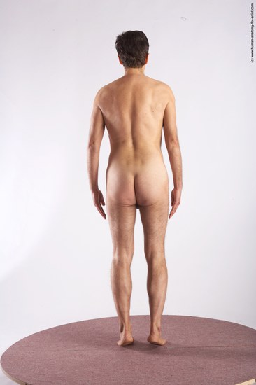 Nude Man White Standing poses - ALL Slim Short Brown Standing poses - simple Realistic