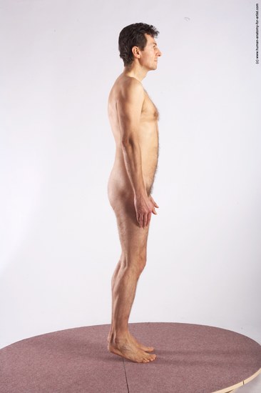 Nude Man White Standing poses - ALL Slim Short Brown Standing poses - simple Realistic