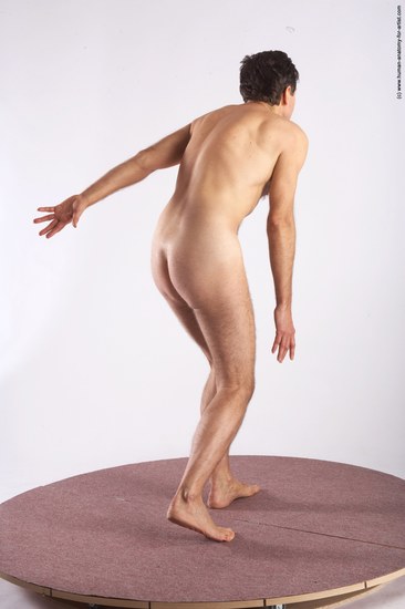 Nude Man White Standing poses - ALL Slim Short Brown Standing poses - simple Realistic