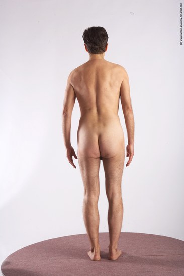 Nude Man White Standing poses - ALL Slim Short Brown Standing poses - simple Realistic