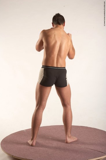 Underwear Martial art Man White Standing poses - ALL Average Short Brown Standing poses - simple Academic