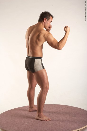 Underwear Martial art Man White Standing poses - ALL Average Short Brown Standing poses - simple Academic