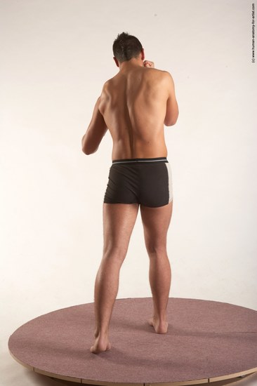 Underwear Martial art Man White Standing poses - ALL Average Short Brown Standing poses - simple Academic