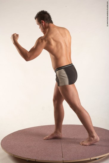 Underwear Martial art Man White Standing poses - ALL Average Short Brown Standing poses - simple Academic