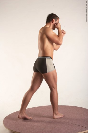 Underwear Martial art Man White Standing poses - ALL Average Short Brown Standing poses - simple Academic