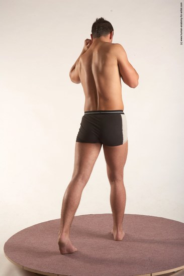 Underwear Martial art Man White Standing poses - ALL Average Short Brown Standing poses - simple Academic