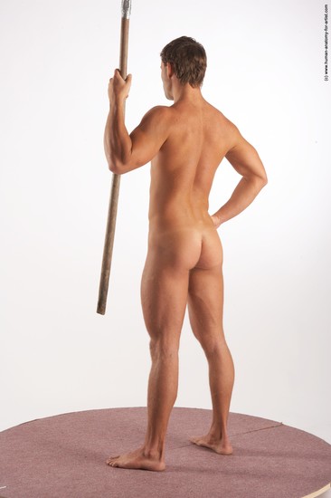 Nude Fighting Man White Standing poses - ALL Athletic Short Brown Standing poses - simple Realistic