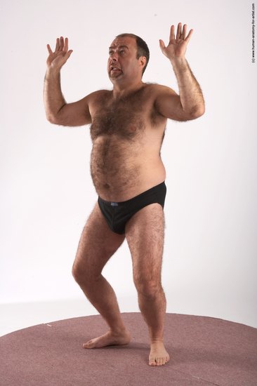 Underwear Man White Standing poses - ALL Chubby Bald Brown Standing poses - simple Academic