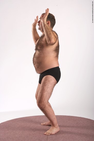 Underwear Man White Standing poses - ALL Chubby Bald Brown Standing poses - simple Academic