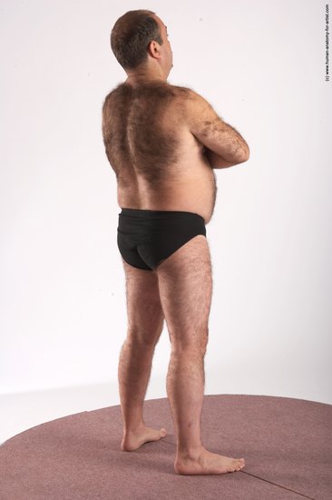 Underwear Man White Standing poses - ALL Chubby Bald Brown Standing poses - simple Academic