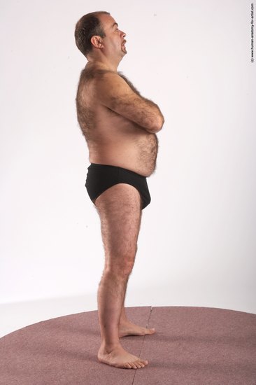 Underwear Man White Standing poses - ALL Chubby Bald Brown Standing poses - simple Academic