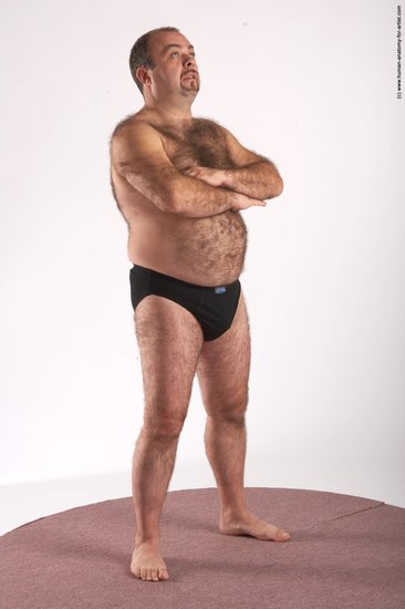 Underwear Man White Standing poses - ALL Chubby Bald Brown Standing poses - simple Academic