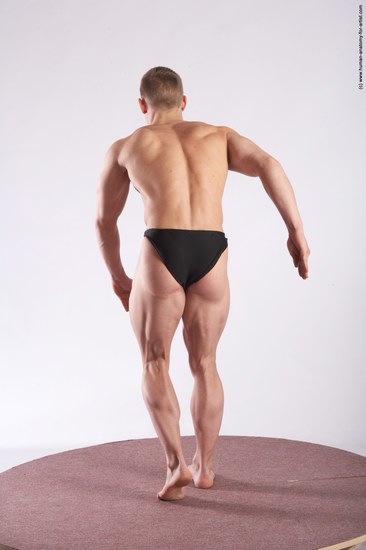 Swimsuit Man White Standing poses - ALL Muscular Short Brown Standing poses - simple Academic